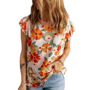 Floral Print Women's Blouse